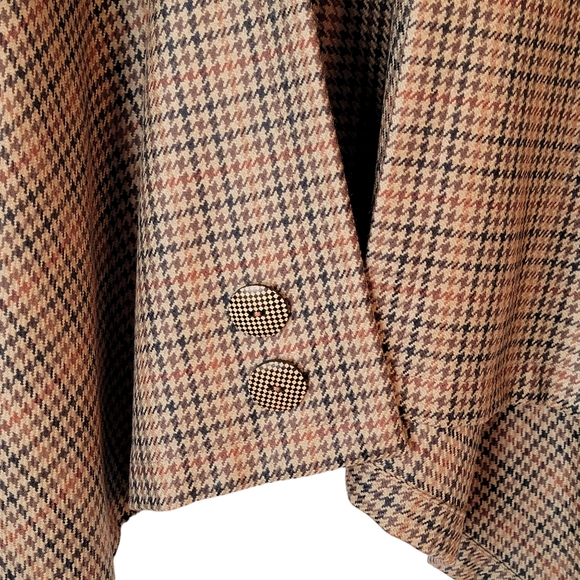 Tethera Greys Hand Made in Scotland Cover Pull Over Cape Sleeves Faux Buttons OS - Picture 4 of 16